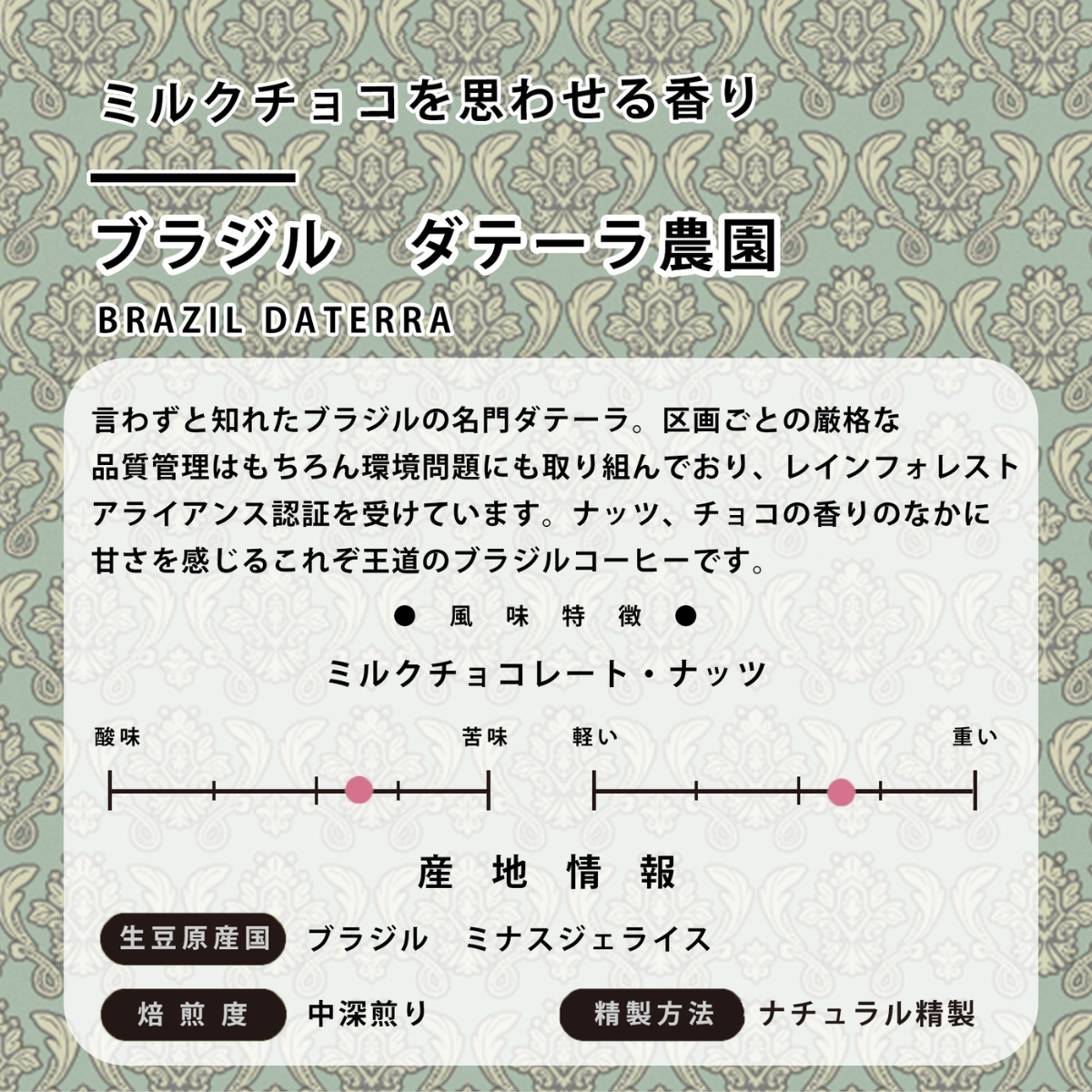 コーヒー豆】ブラジル ダテーラ農園 ナチュラル(中煎り) – HONOKA COFFEE コーヒー豆】ブラジル ダテーラ農園 ナチュラル(中煎り) – HONOKA COFFEE